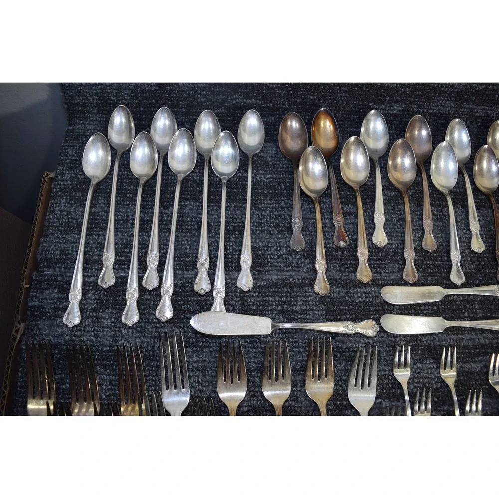 73 Pieces Old Company Silver Plate 